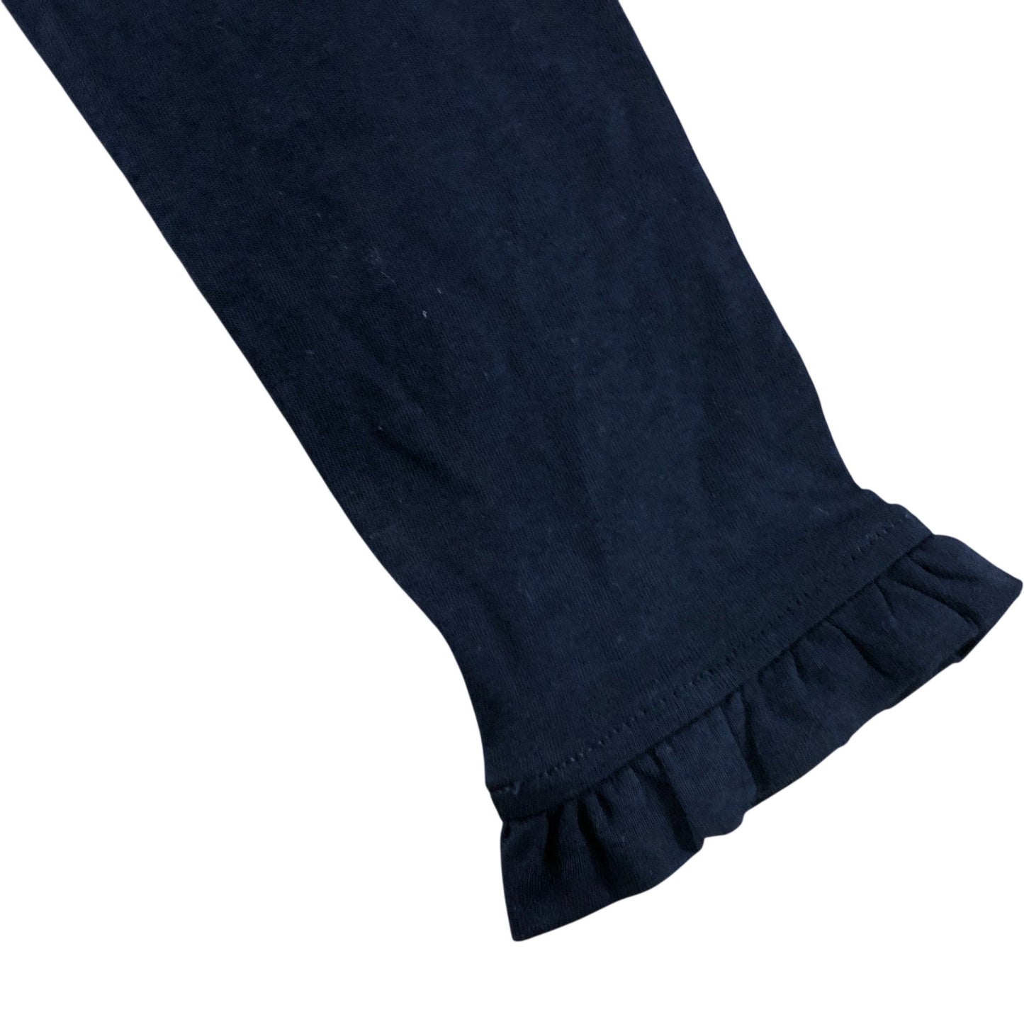 Navy Long Sleeve Frill Top - Size 6