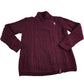 SAOL Ireland Ladies Side Zip Cardigan Merlot Cable Knit Large