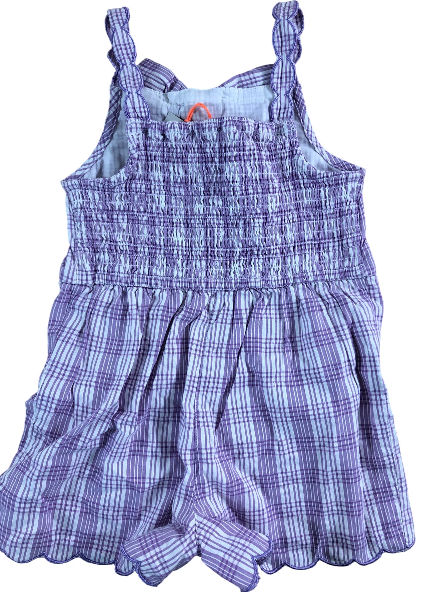 River Island Girls Purple Plaid Size 3-4 Years Summer Casual Style