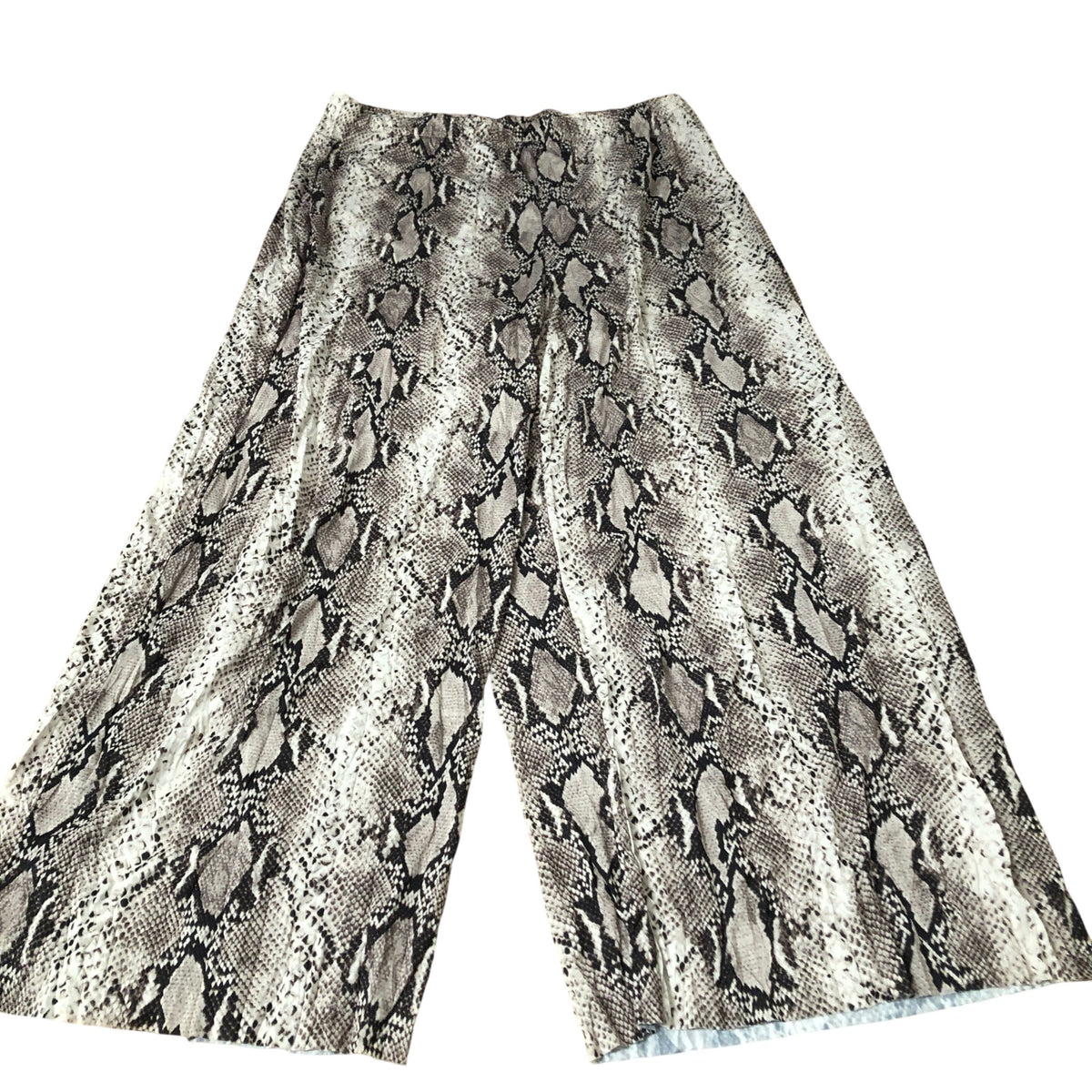 River Island Python Print Trousers Women's Fashion Trousers Wide Leg UK Large