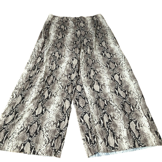 River Island Python Print Trousers Women's Fashion Trousers Wide Leg UK Large