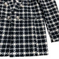 River Island Black Checkered Double Breasted Blazer Jacket