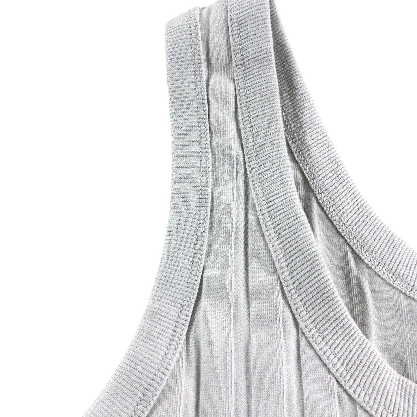 River Island Women's Light Grey Ribbed Tank Top Size UK L