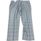 River Island Check Trousers Size 44W Men's Slim Fit Grey Wool Blend