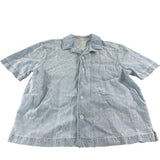 River Island Short Sleeve Shirt UK S Men Summer Lightweight Casual Blue