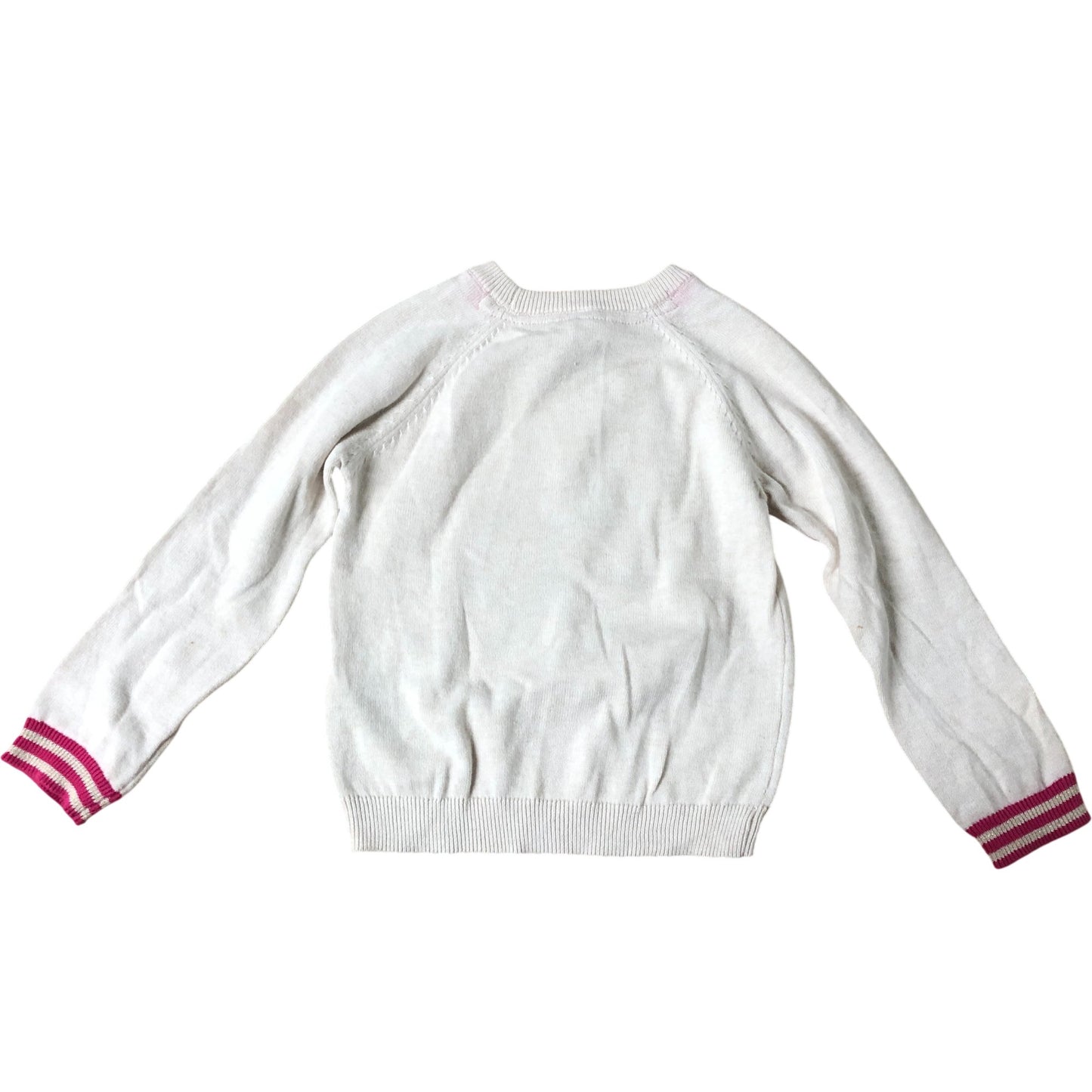 Kids Unicorn Jumper 3-4 Years Girls Cream Sequin Long Sleeve Sweater