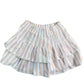 River Island Striped Tiered Skirt UK11-12 Girls Cotton Multi-Coloured Summer
