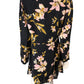 RIVER ISLAND Floral Mini Dress UK14 Women's Long Sleeve Lace Detail Black