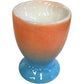 Ceramic Egg Cup Orange Blue Hombre Design