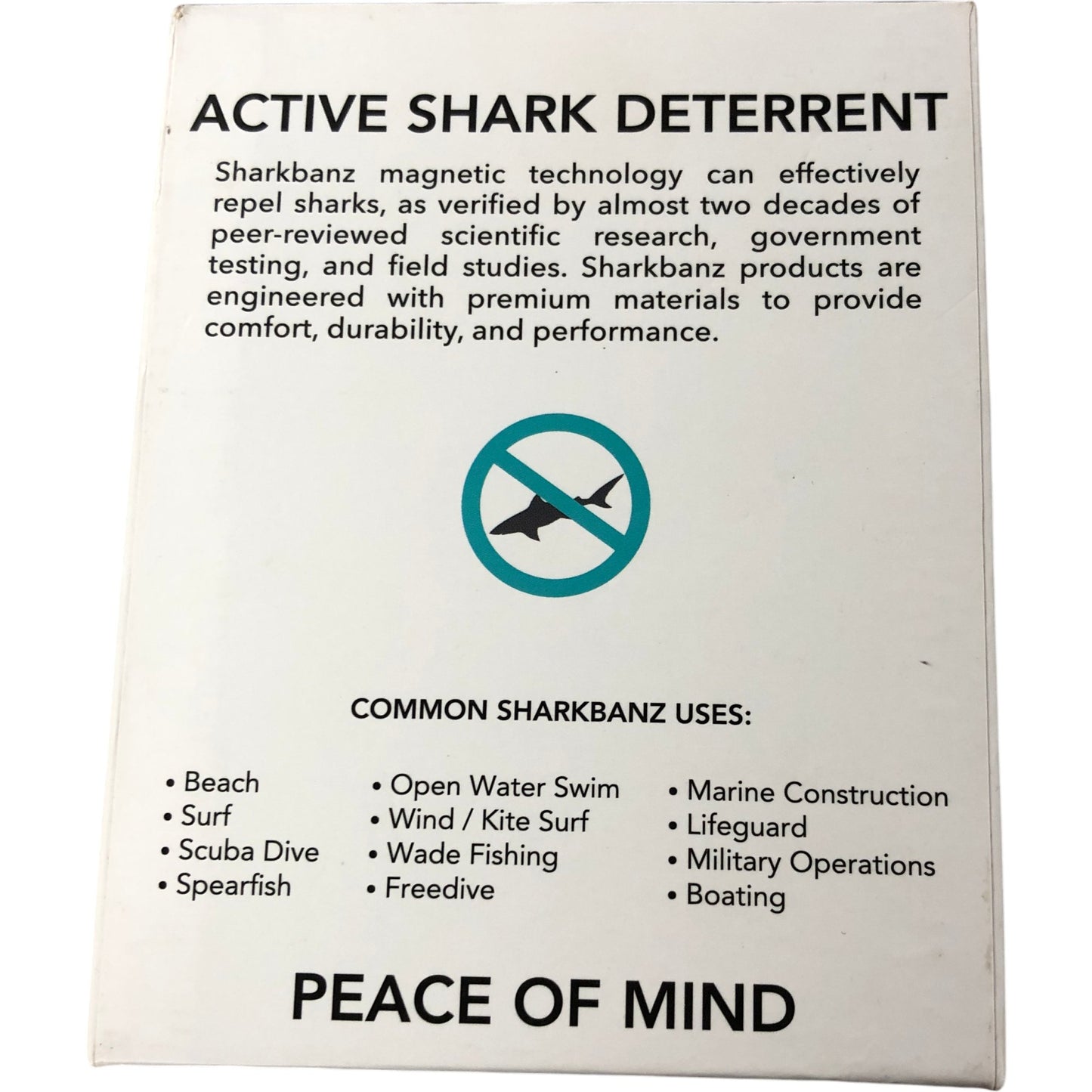 Sharkbanz 2 Slate Black Active Shark Deterrent Safety Technology Waterproof