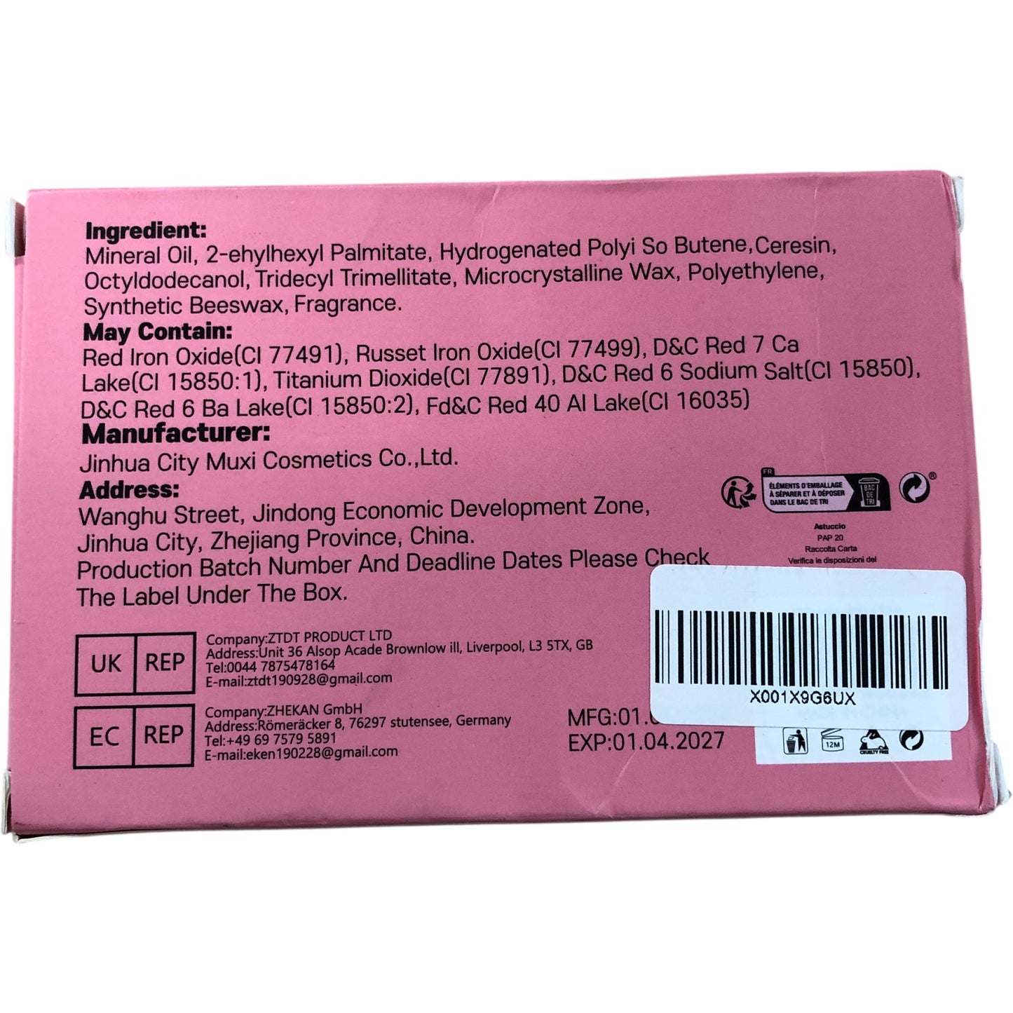 Dimshow Lux Lip Oil Set 3.5ml x6 Professional Makeup Moisturising Gloss