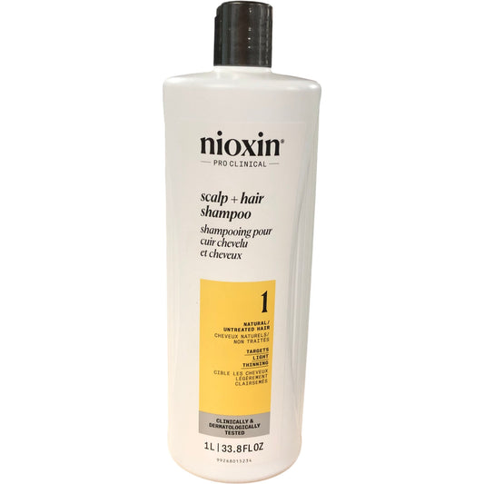 NIOXIN Pro Clinical Scalp Hair Shampoo 1L For Natural Untreated Hair 33.8FL OZ