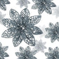 Glitter Poinsettia Christmas Ornaments Silver 3/4/6" 24 Piece Bundle