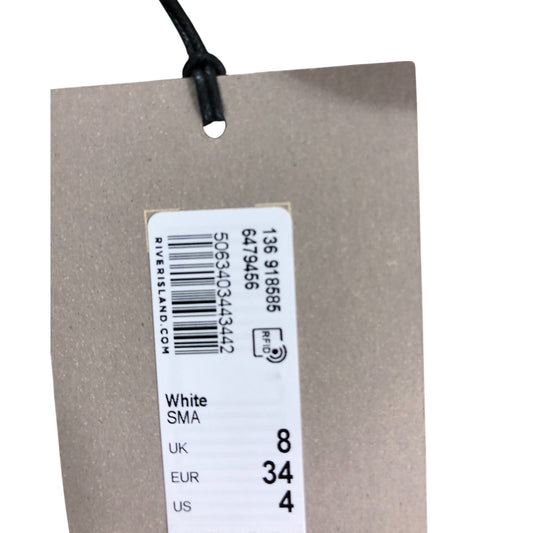 River Island Long Sleeve Top Size 8 Women's Abstract Print Stretchy Blouse