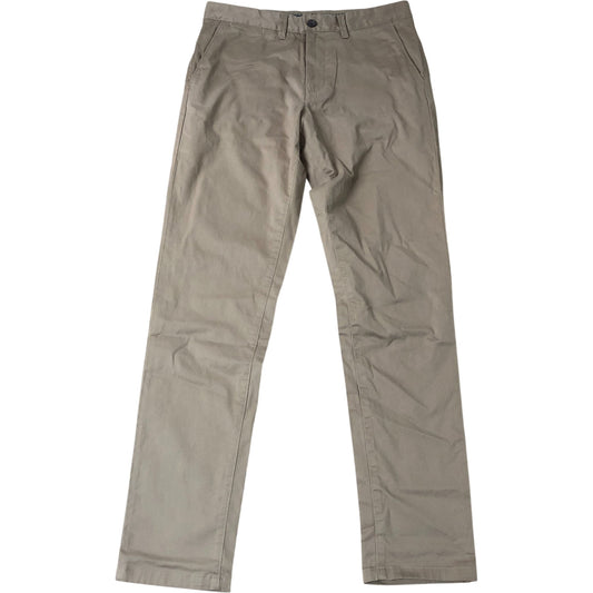 Crew Clothing Company Slim Fit Chinos 32R Men's Casual Trousers Brown