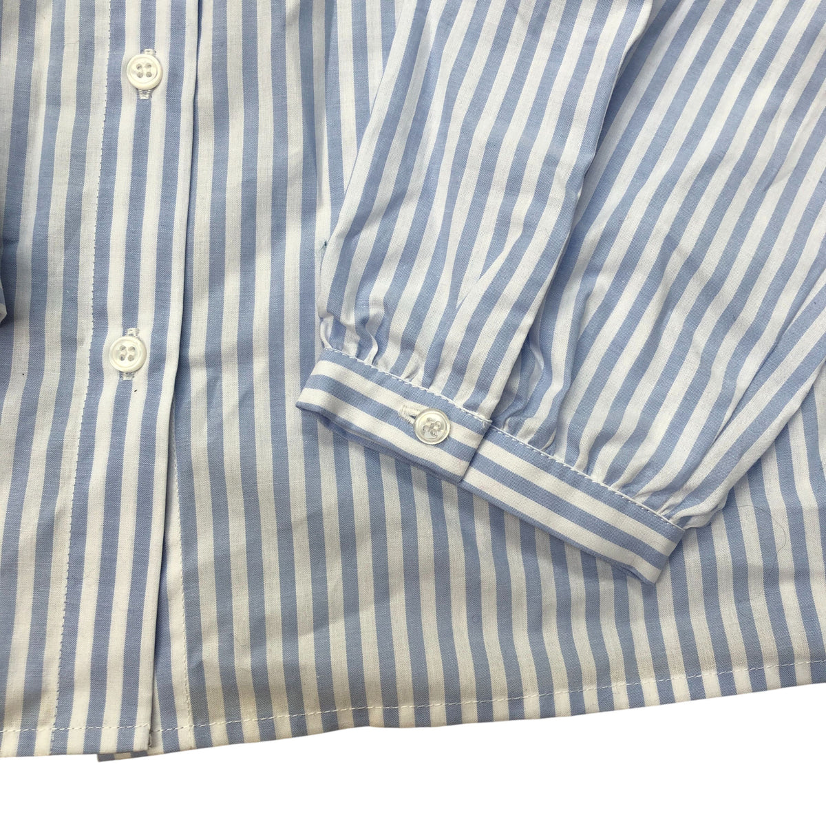 Baukjen Debbie Organic Cotton Blouse Blue & White Stripe Size 14