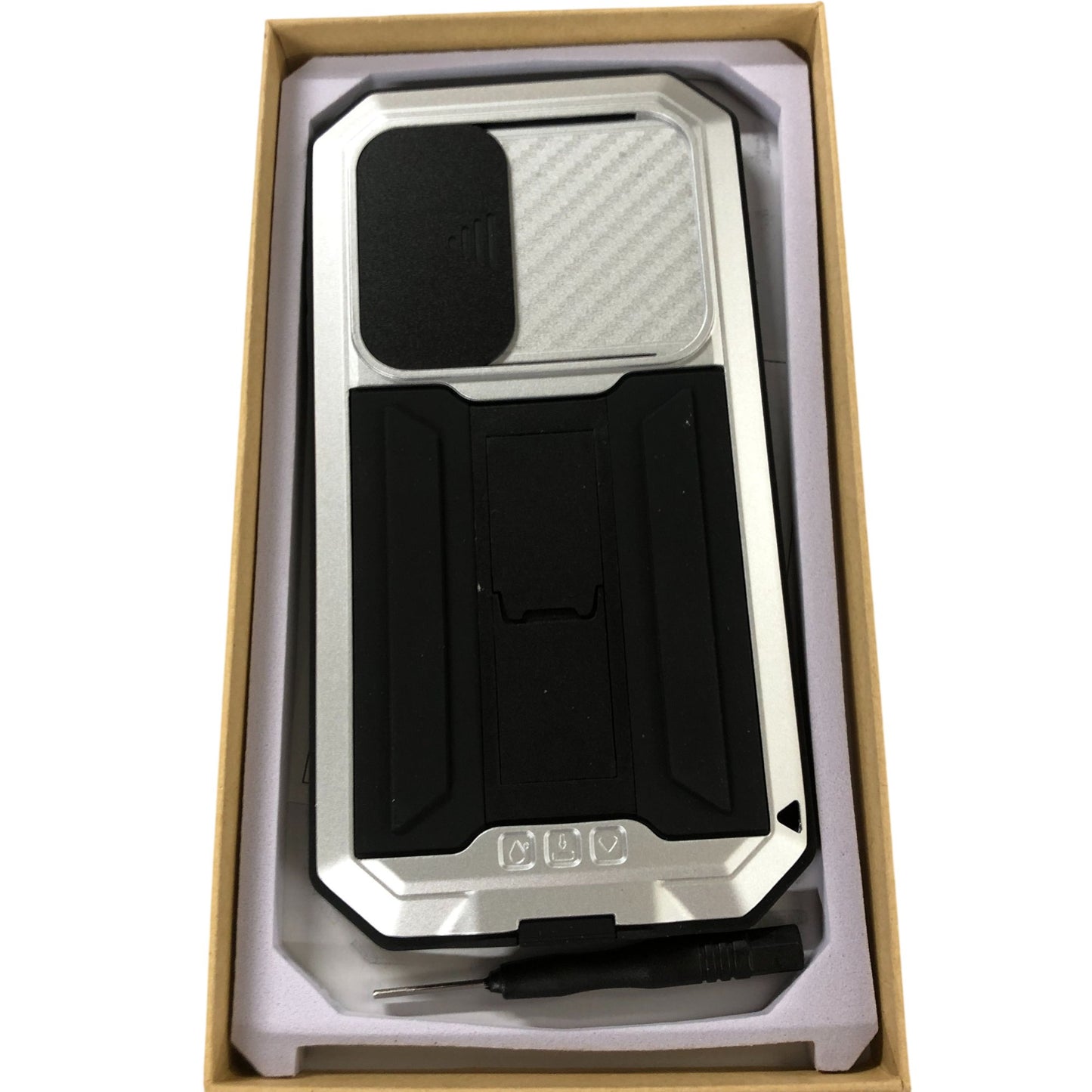 Protective Phone Case Compatible For Samsung S25 Waterproof Silver Hard Cover