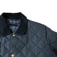 Premium Women's Puffer Jacket Size M Quilted Navy With Cord Collar
