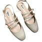 Dune Haily Slingback Heels UK6 Women's Cream Strappy Flats Shoes