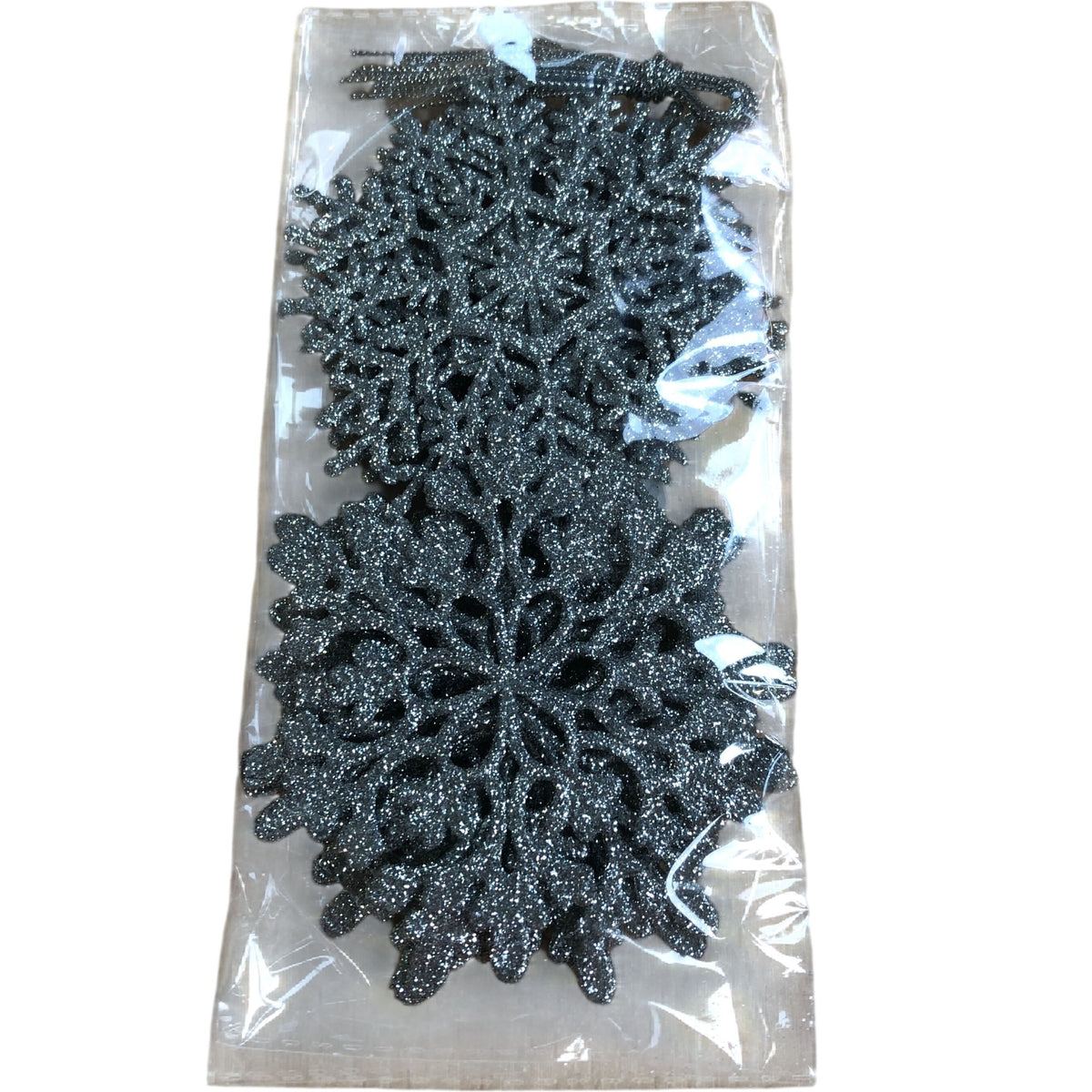 Silver Pendant Snowflake Christmas Tree Decorations 12 Pack