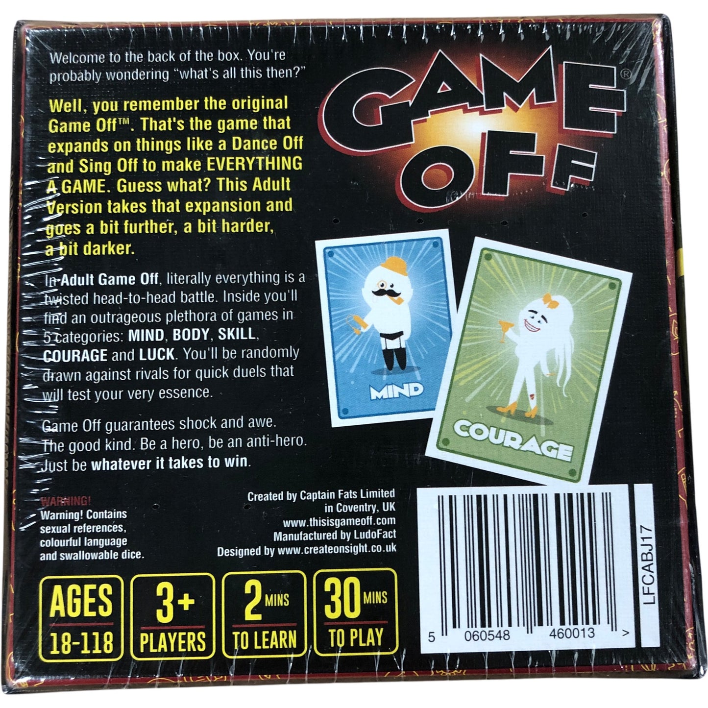 GAME OFF Adult Party Game 3 Players Head To Head 18 Plus Fun Entertainment