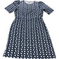 Branded Navy Geometric Mini Dress - Size 14L