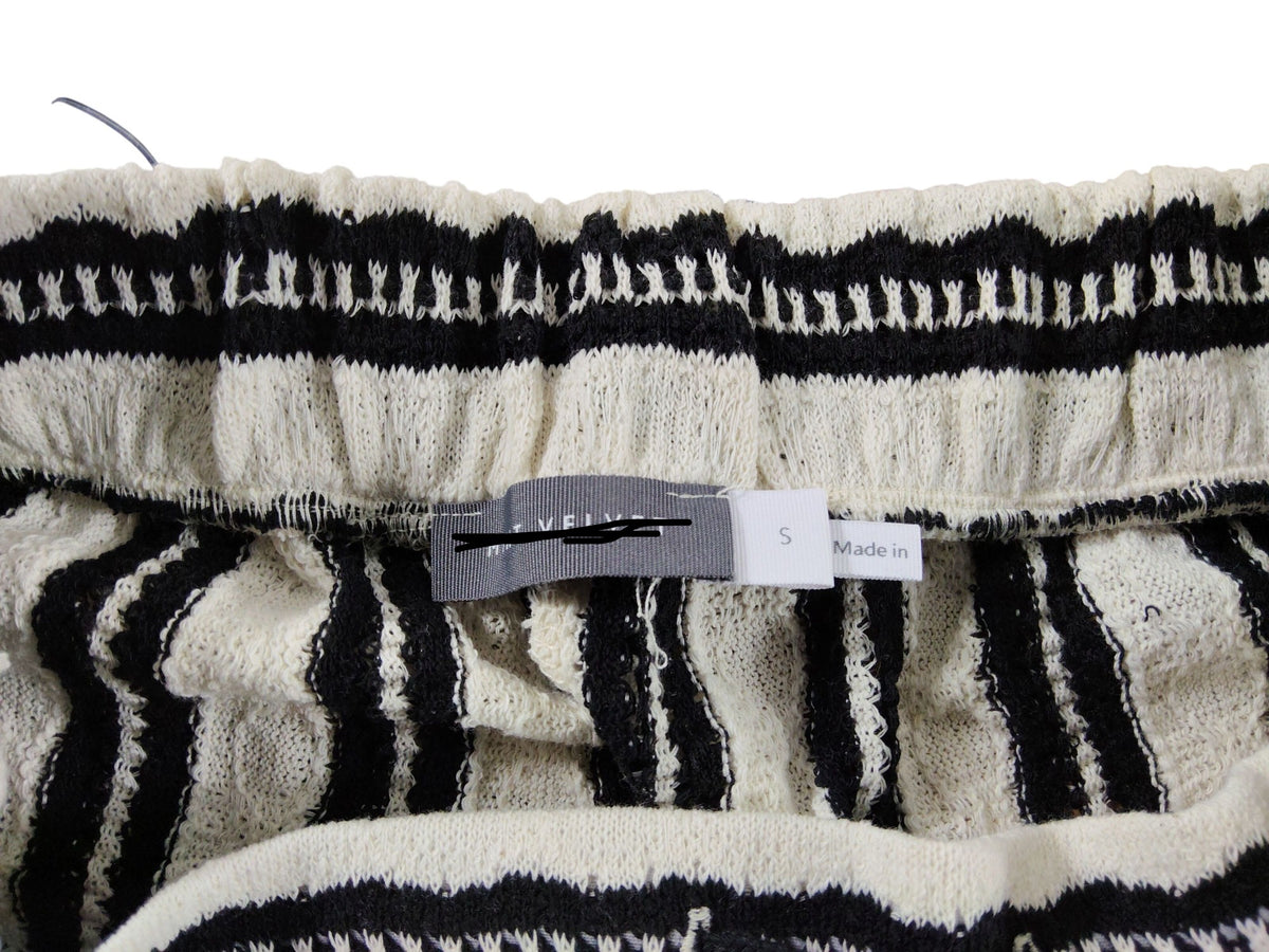 Women's Striped Shorts Casual Summer Loungewear Black White Size Small