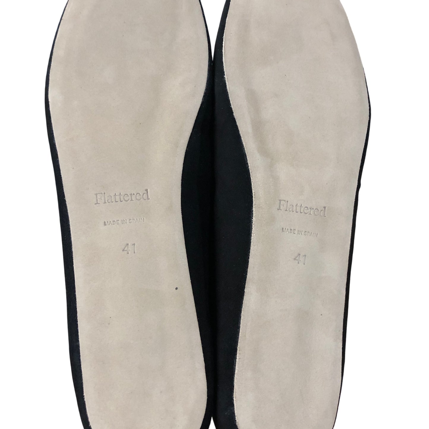 Flattered Black Suede Ballerina Flats UK 7 Women's Comfortable Stylish Footwear