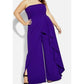 City Chic Jumpsuit Attract XXL/24 Women's Dark Violet Strapless
