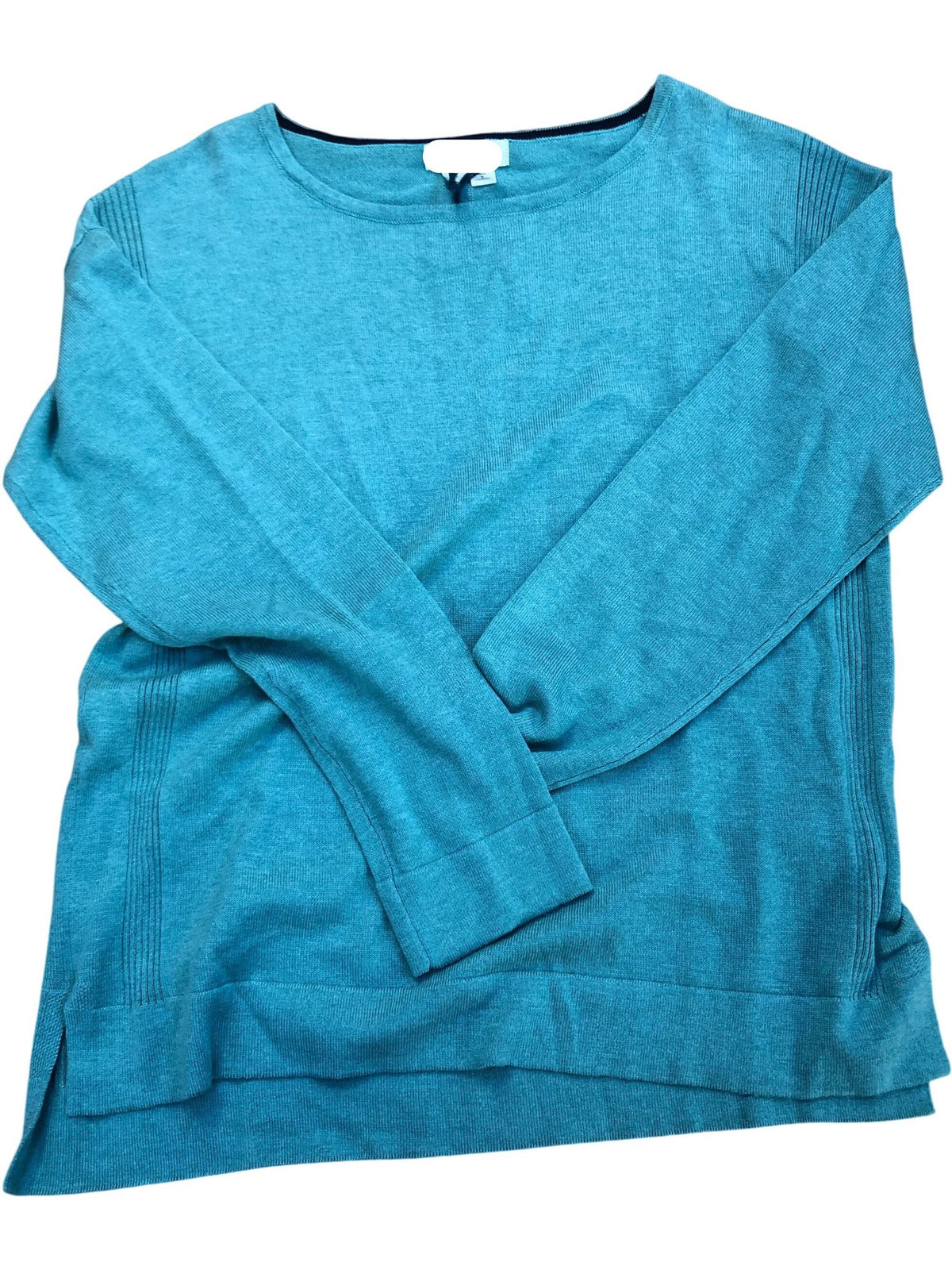 Women's Sweater Size 8 Medium Long Sleeve Green Cotton Blend