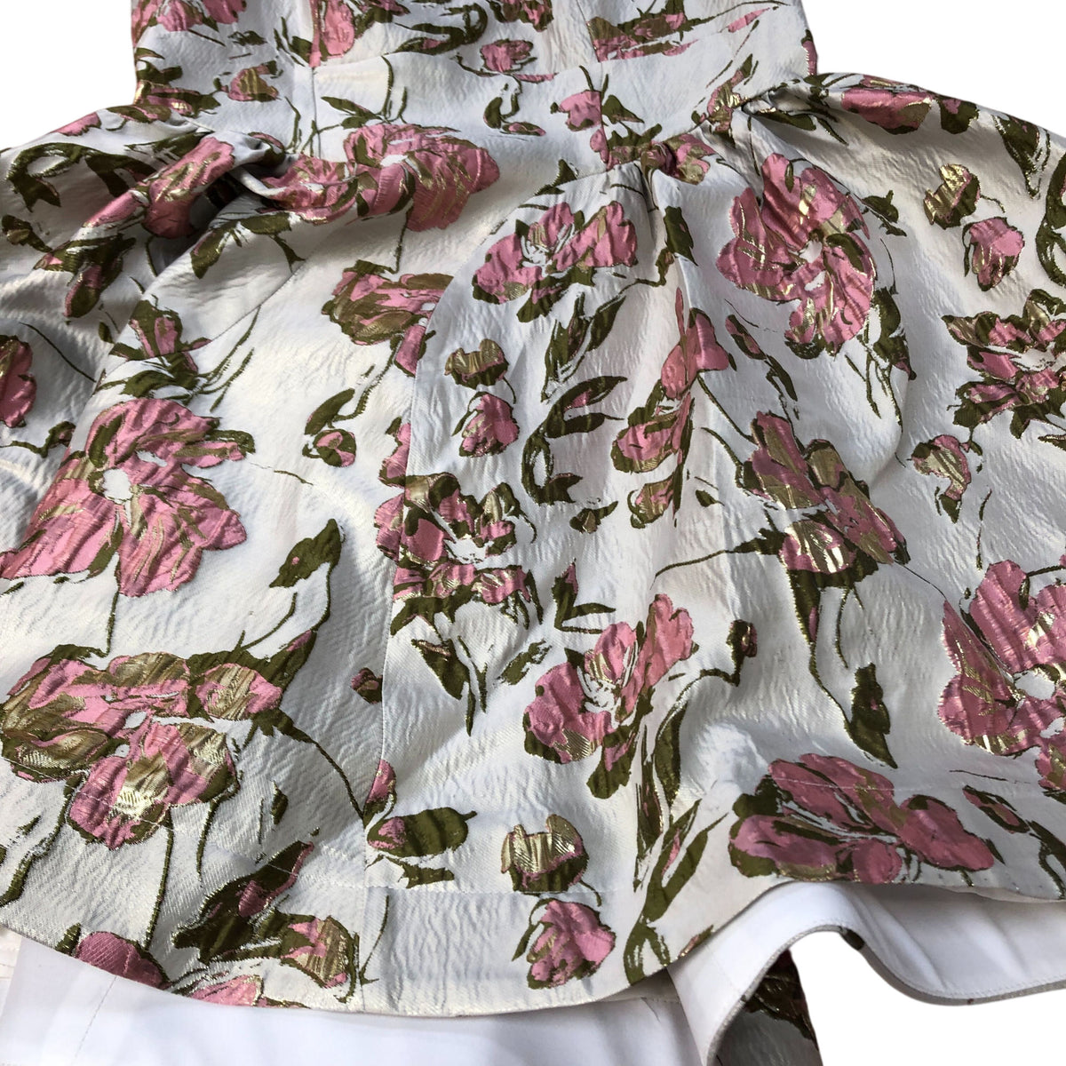 River Island Floral Party Dress Girls Size 12 with Glittery Neckline