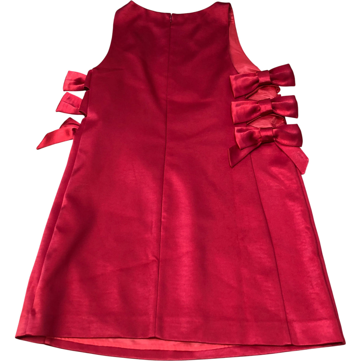 River Island Red Satin Dress with Bow Details Size 12