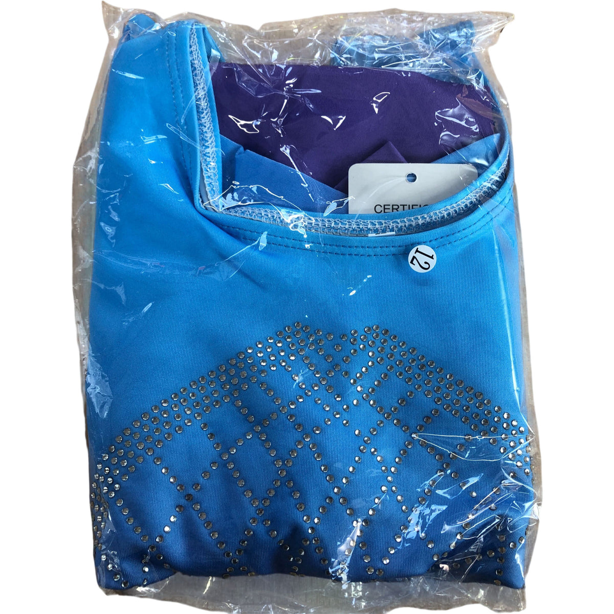Sinoeem Leotard Size 12 Years Girls Dance Costume Blue Purple Gradient