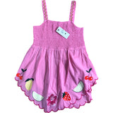 RIVER ISLAND Girls Pink Floral Embroidered Dress Size UK10 YEARS Casual Summer