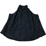 Branded Black Metallic Halter Top - Size 18