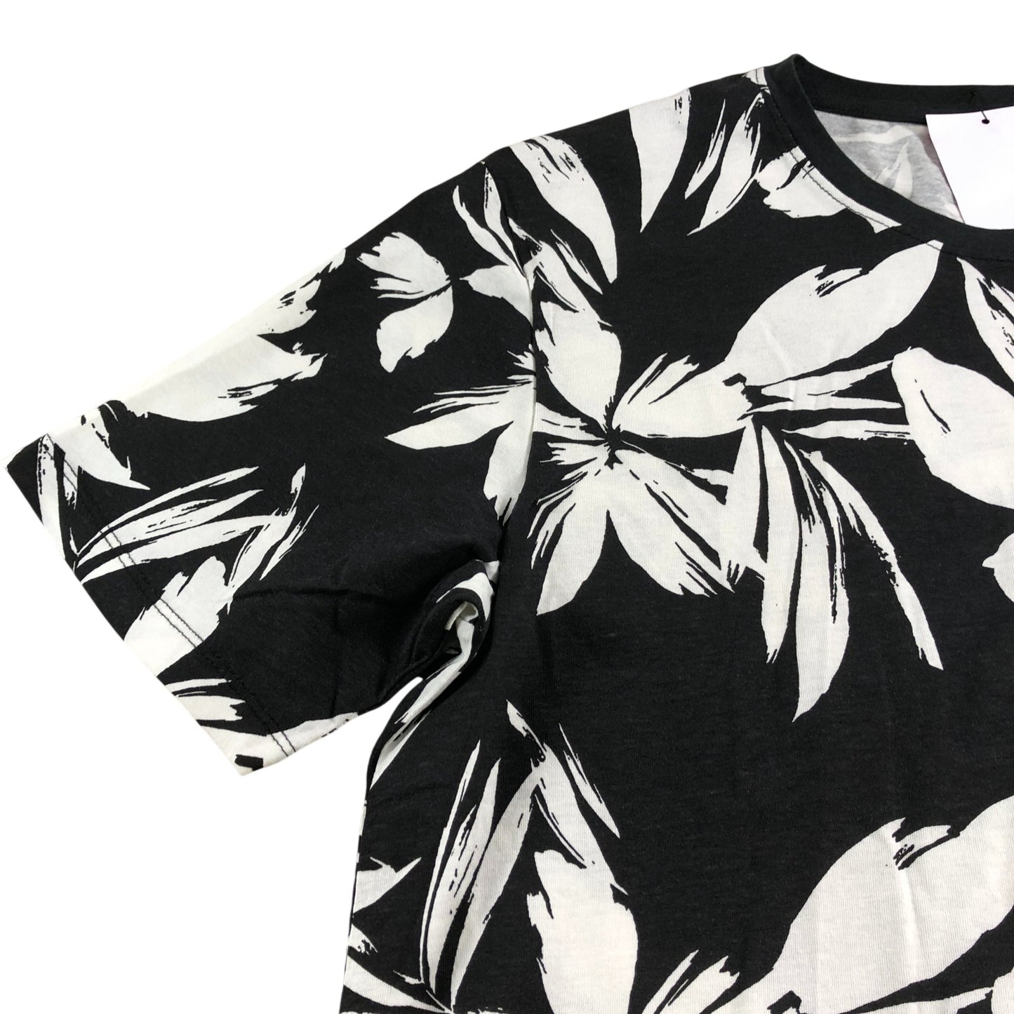 Jack & Jones Black Floral T-Shirt - Size Large