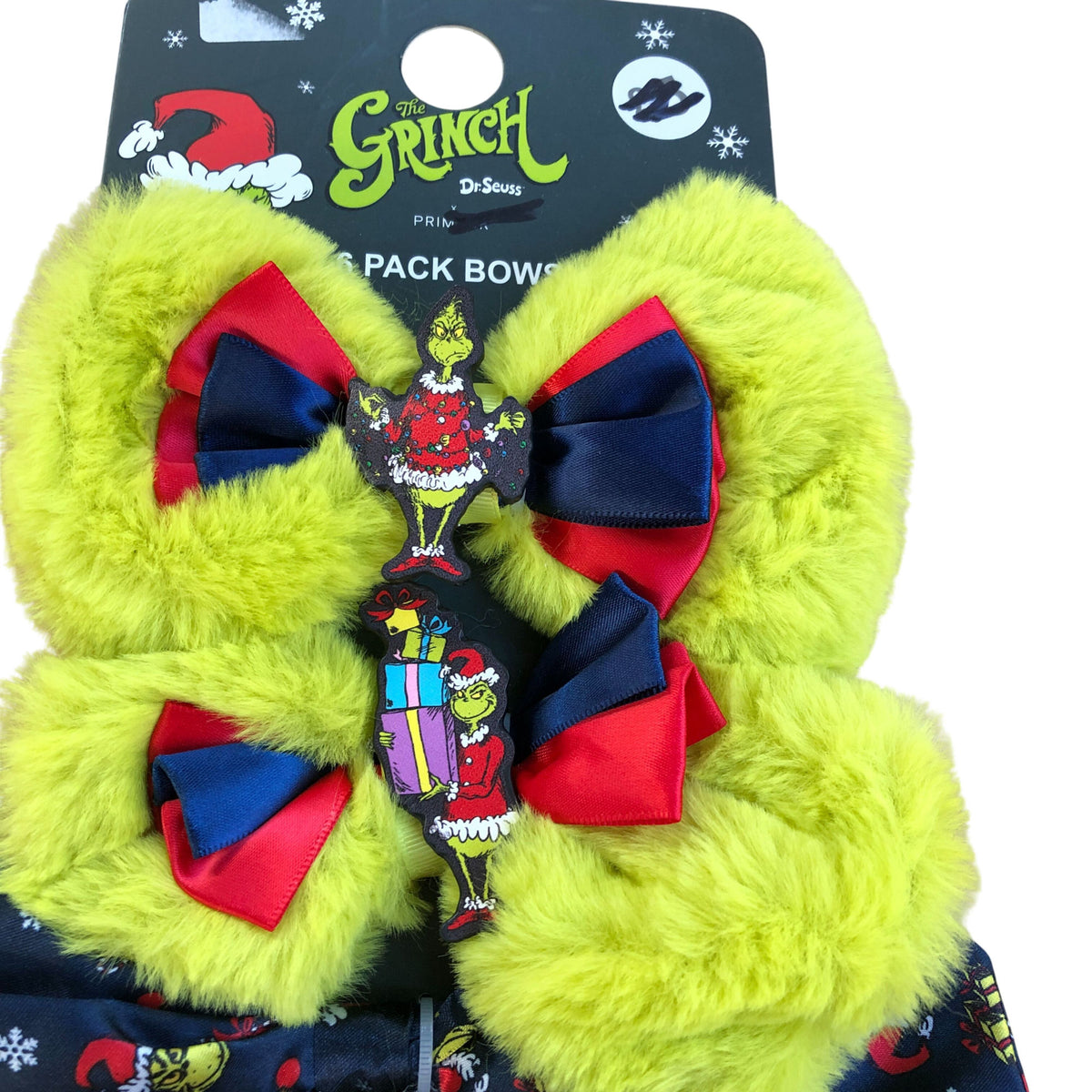 The Grinch Bow Hair Accessories 6 Pack