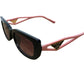 PRADA Cat Eye Sunglasses Pink Frame Women's Stylish UV Protection Fashion