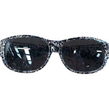 Face Shadow UV400 Polarized Women's Sunglasses Floral Print Black Frame