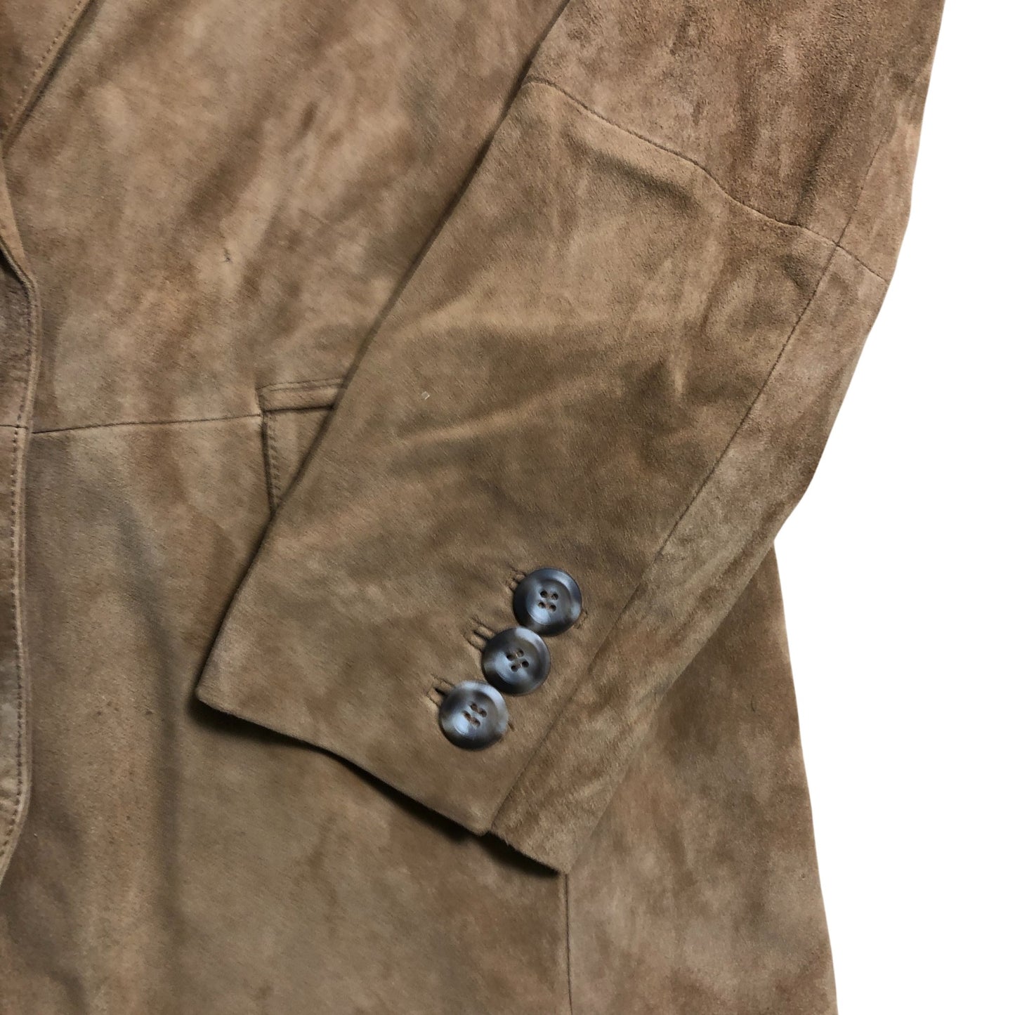 Premium M Women's Brown Suede Jacket Blazer Stylish Elegant Fashion