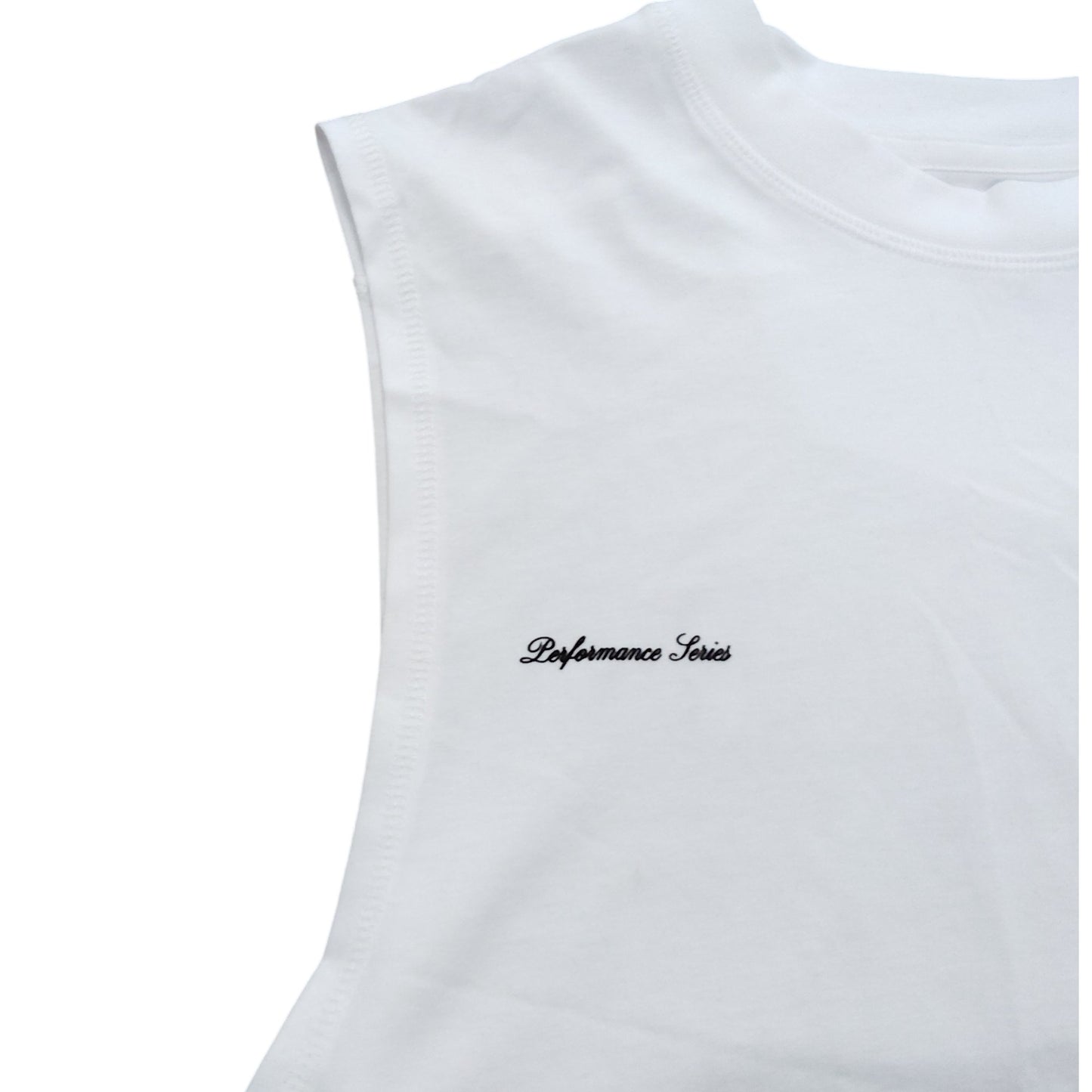 River Island Performance Series Men's White Sleeveless T-Shirt Size M Monaco