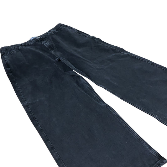 Women's Wide Leg Black Jeans UK24