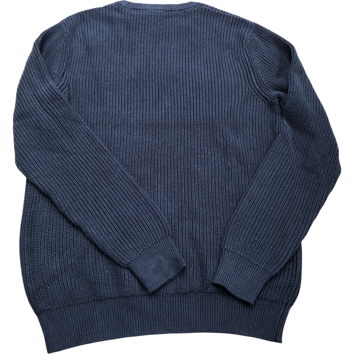 Crew Clothing Company Navy Ribbed Crew Neck Sweater