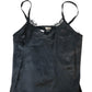River Island Camisole UK6 Women's Black Satin Lace Detail Sleeveless Top