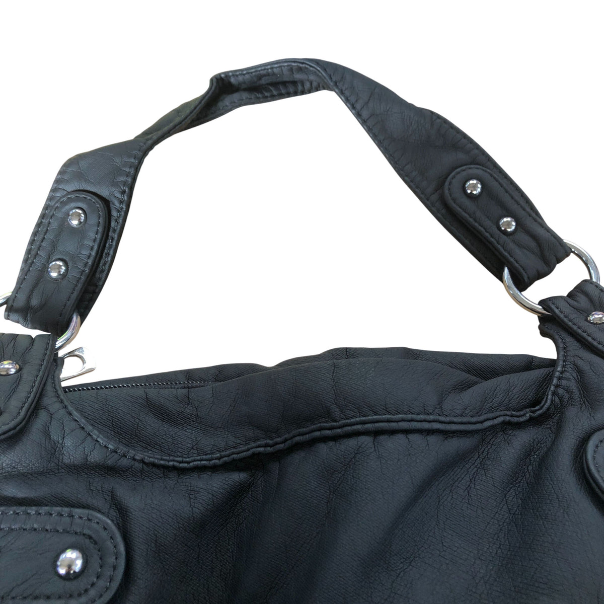 Scarleton Black Handbag Women's Soft Faux Leather Multiple Zipper Pockets