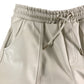 River Island Girls Cargo Trousers UK6 Years Cream Faux Leather