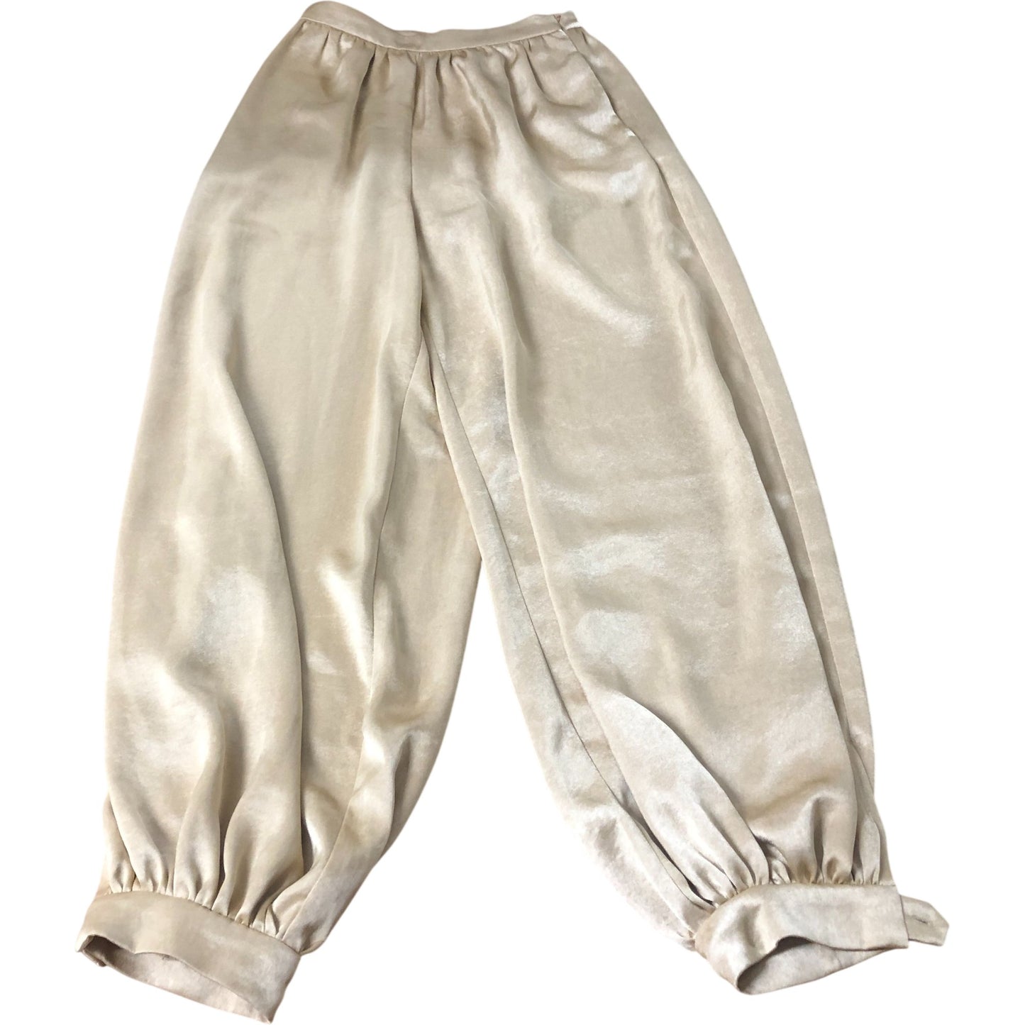 Wide Leg Trousers Women's Gold Velvet Soft Feel UK6 Regular