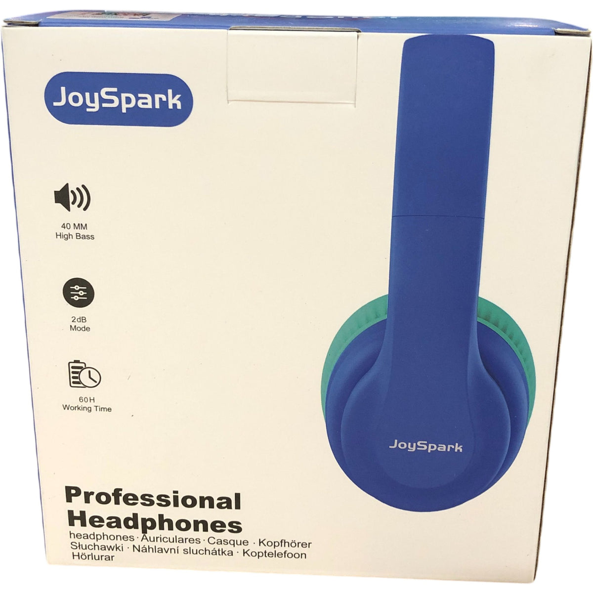 JoySpark T5 Wireless Headphones Professional Kids Bluetooth High Bass Blue