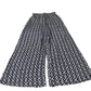Boden Wide Leg Trousers Women's Viscose Navy Blue Patterned Summer Pants UK12