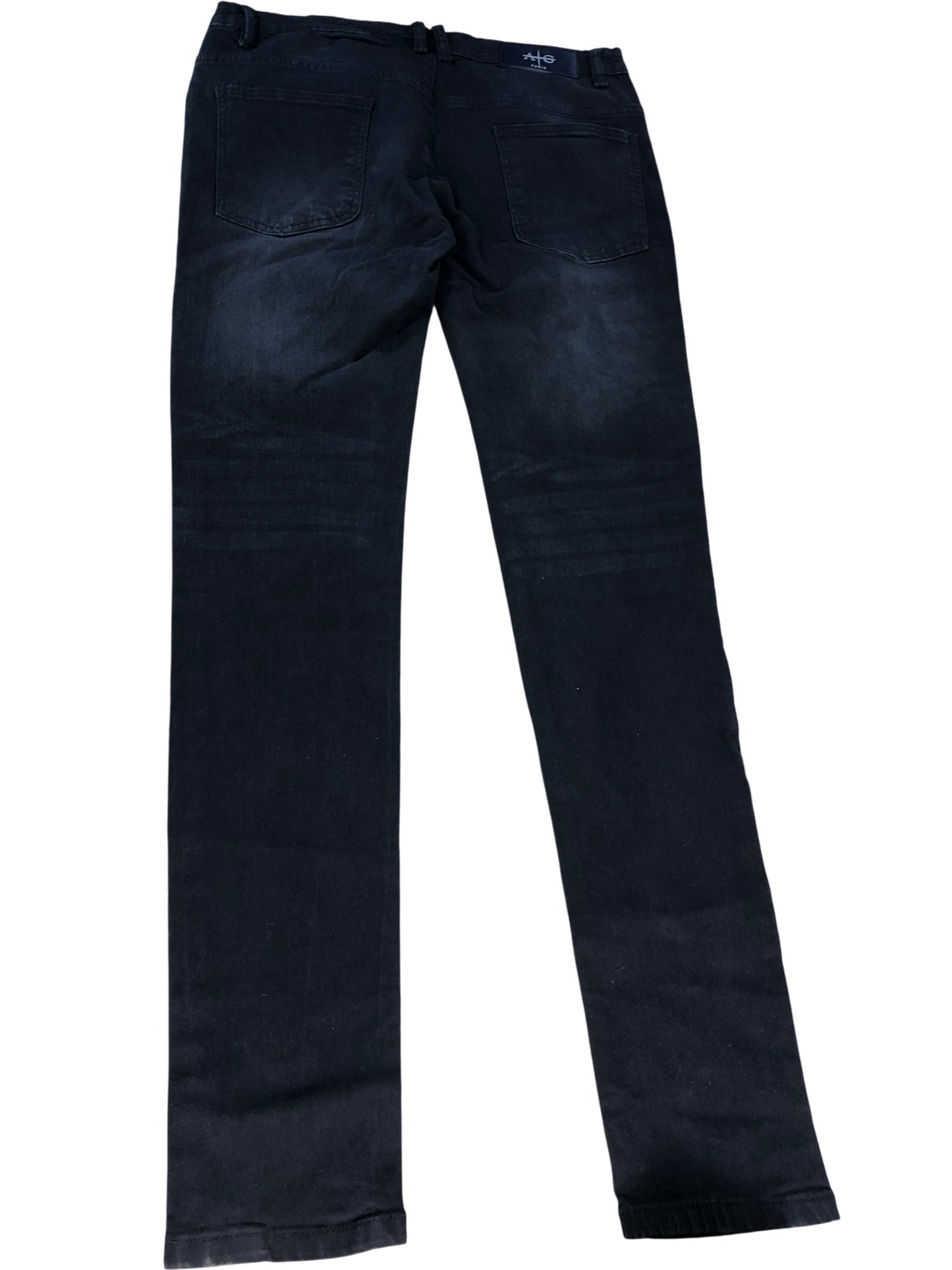 AVANT GARDE Skinny Jeans 34W 32L Women's Black Stretch Denim